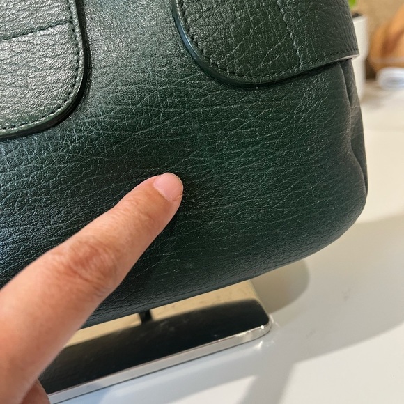 MCM VINTAGE EMERALD GREEN LEATHER BAG - Picture 12 of 15